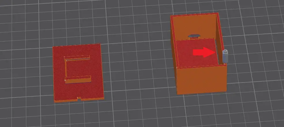 A gap found in the slicer from the 3D design case for the DIY human presence sensor