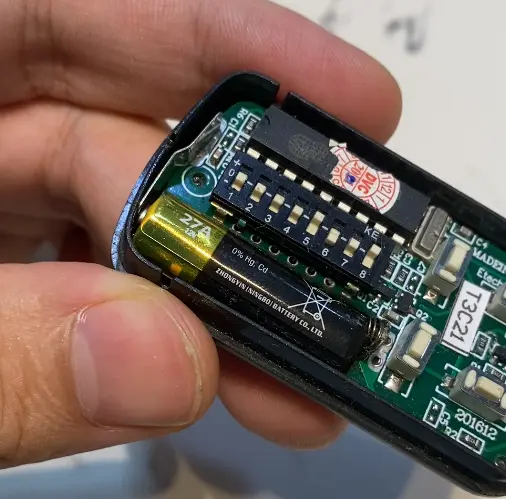 Showing the remote control inside