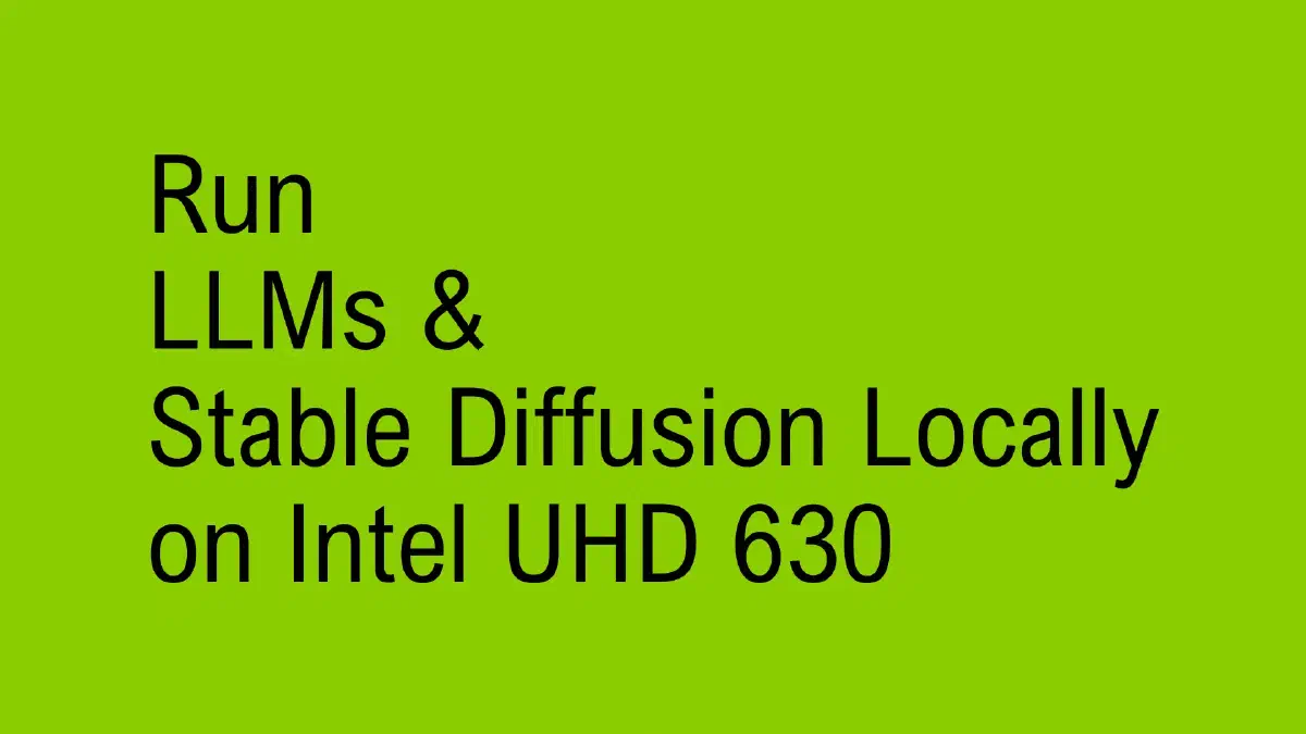 Running LLM and Stable Diffusion Locally on My Low-End Hardware